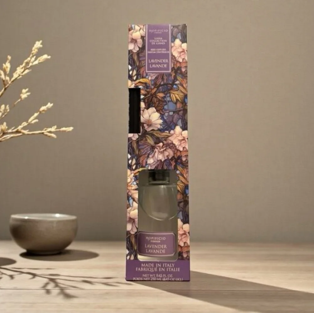 HOPIFICIO Firenze Lavender Reed Diffuser - 8.45 fl oz. MADE IN ITALY